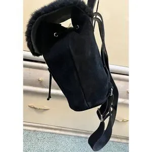 UGG | Bags | Vintage Ugg Nordie Shearling Suede Black Mini  display picture 1